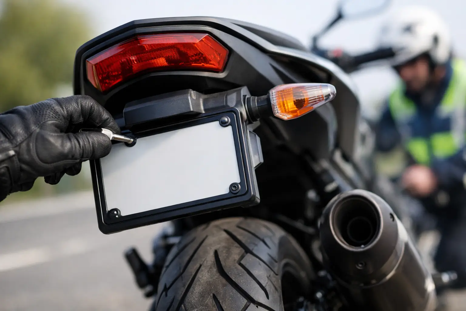 Test cadre plaque moto : fixation, tenue et légalité