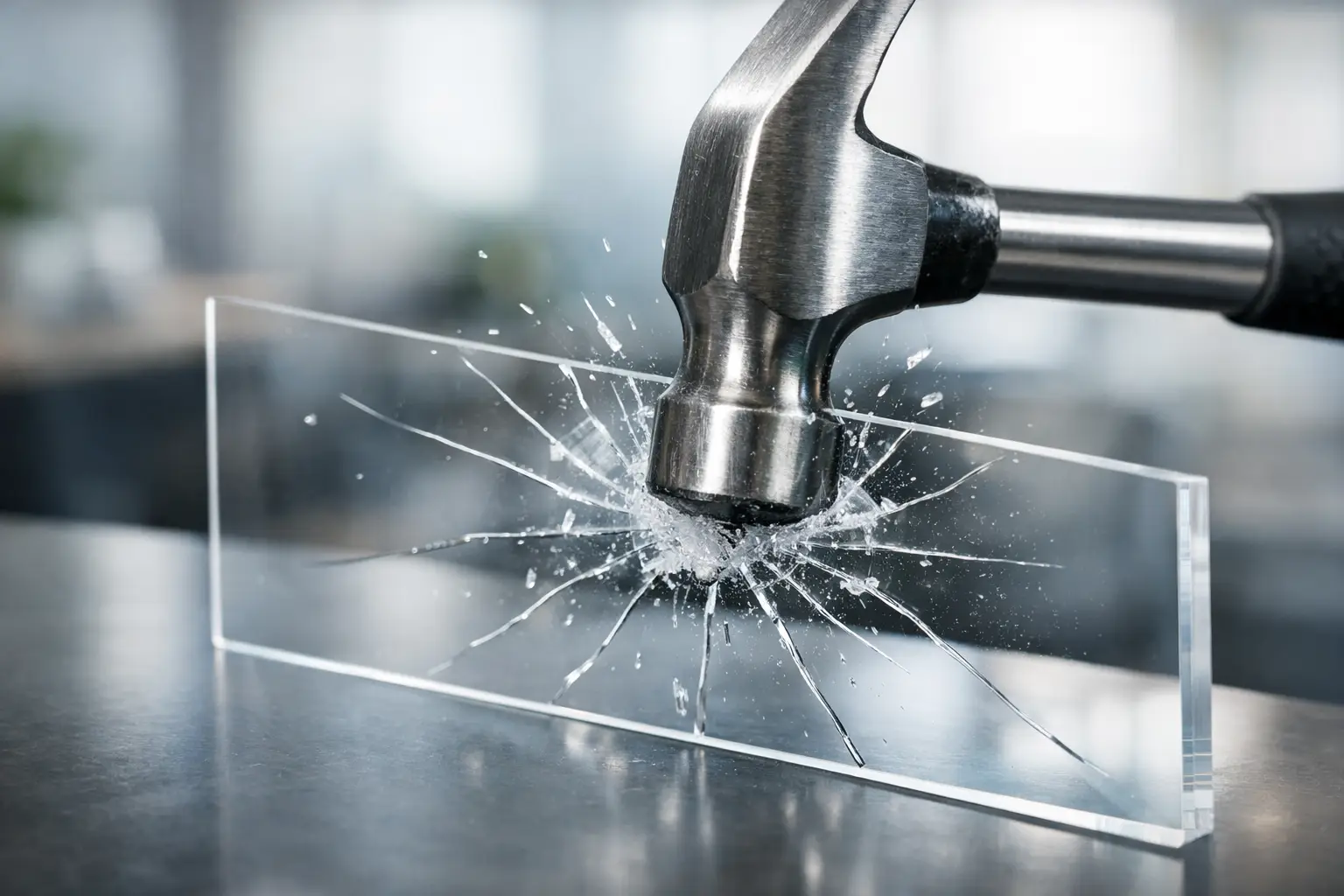 Pourquoi une plaque Plexiglas résiste aux chocs