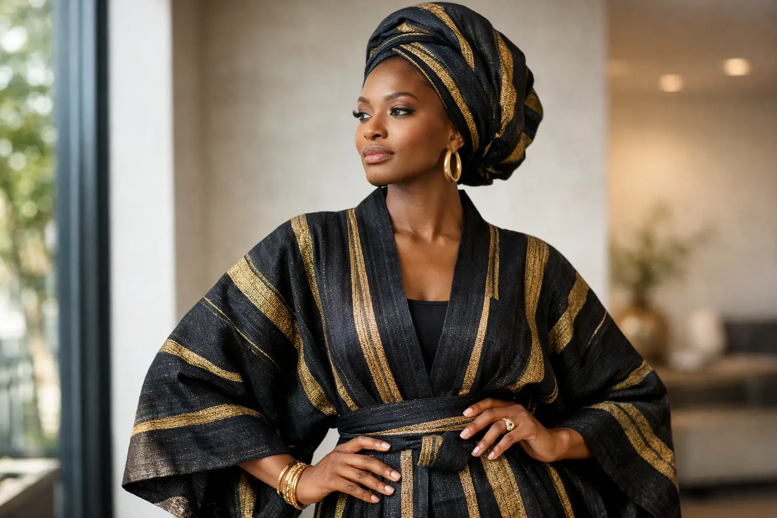 Le kimono asooke femme, allure affirmée