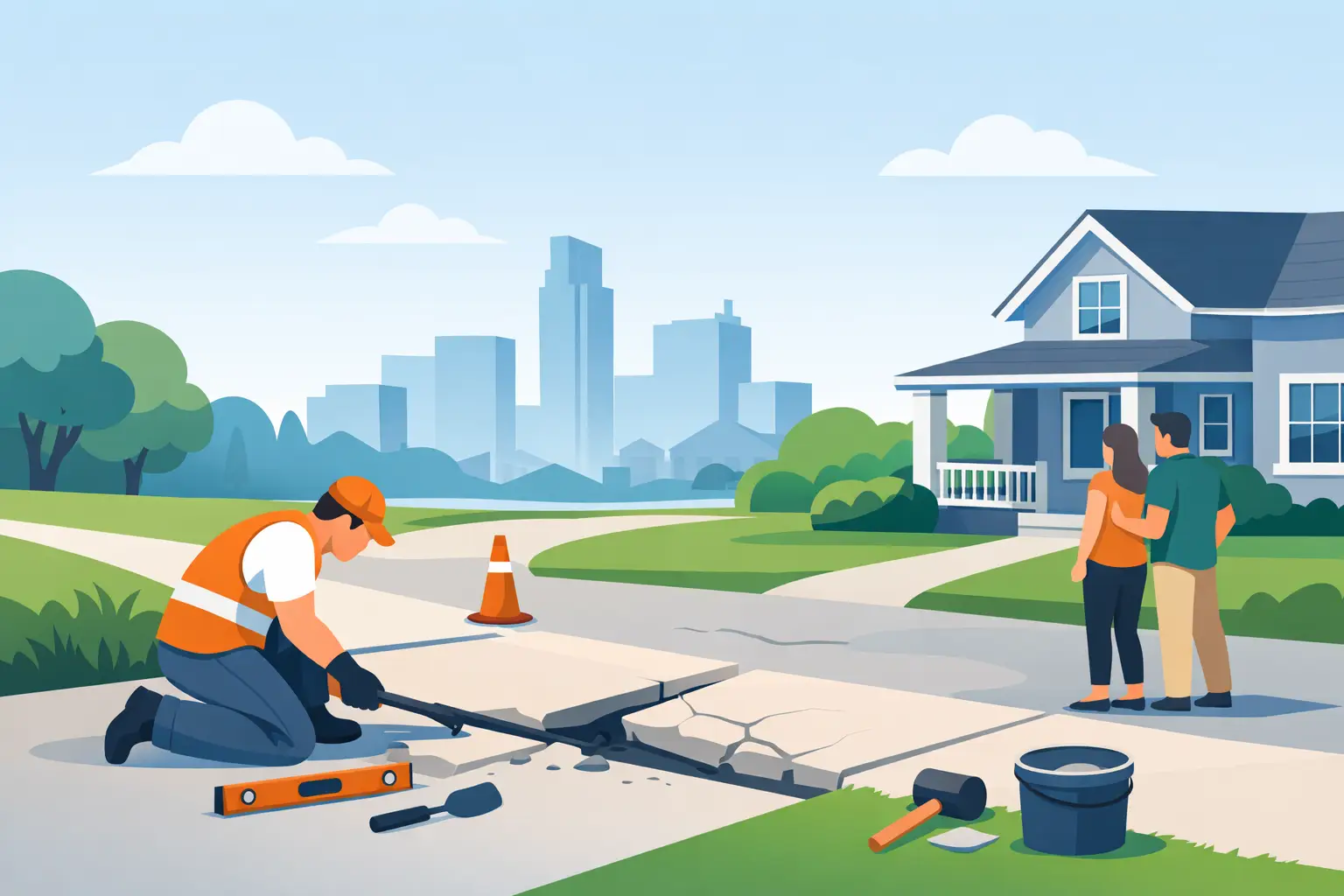 Uneven Sidewalk Repair Omaha Homeowners Need illustration