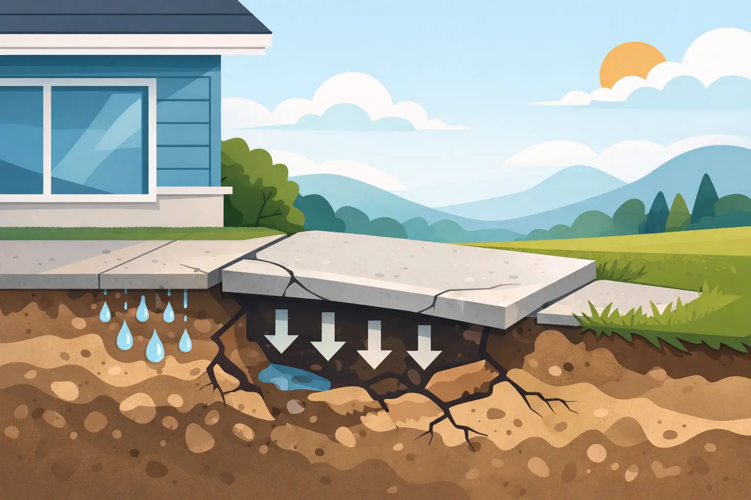 What Causes Concrete to Sink? illustration