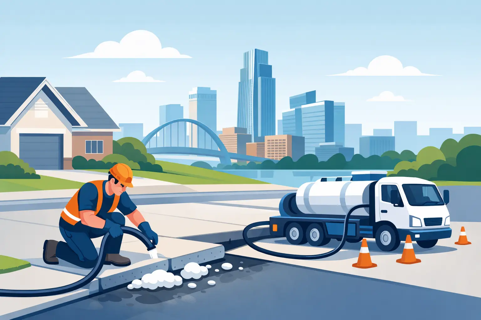 Foam Concrete Lifting Cost in Omaha illustration