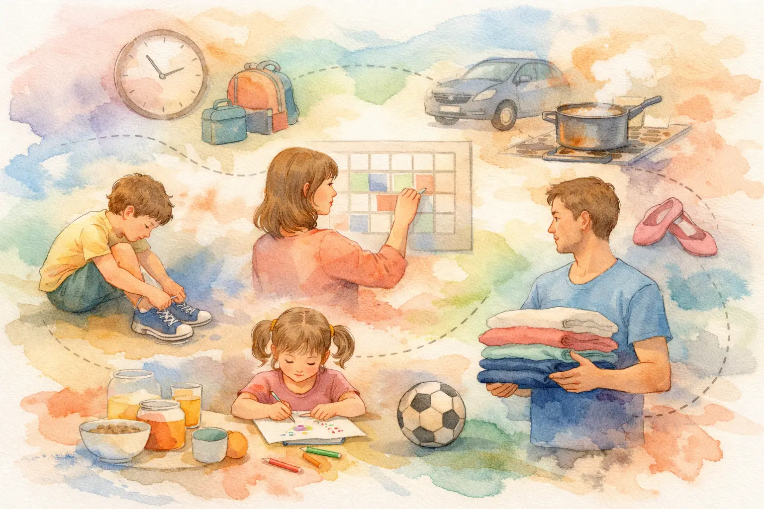 Routine domestica per una famiglia più coordinata