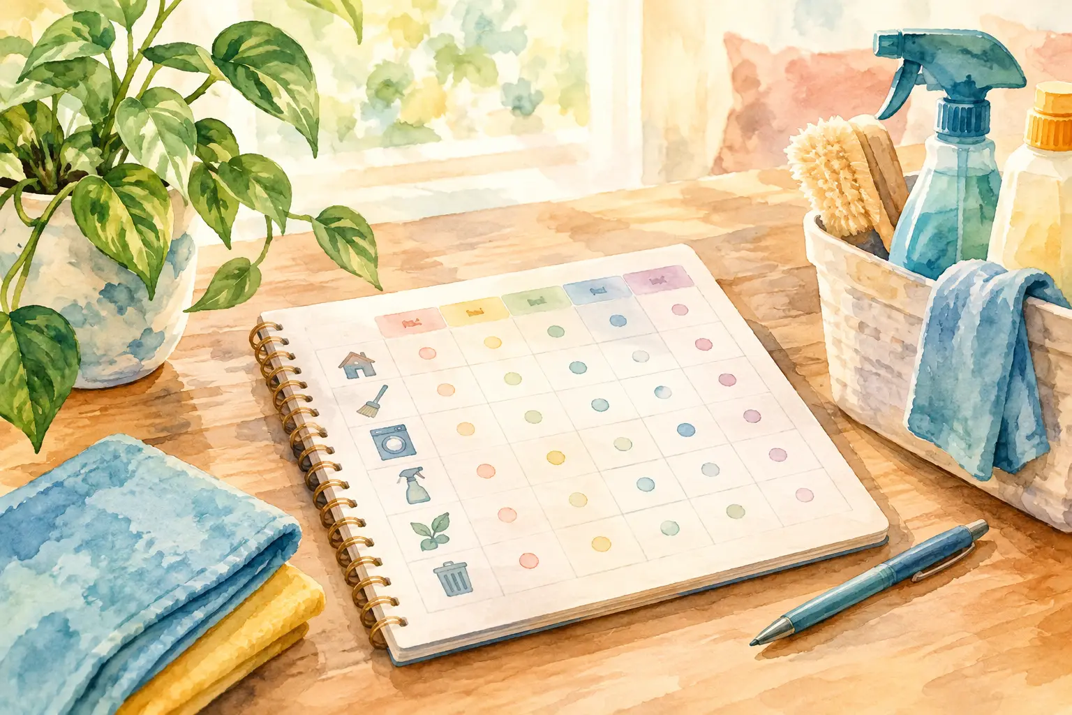 Calendario o tracker per le cure domestiche