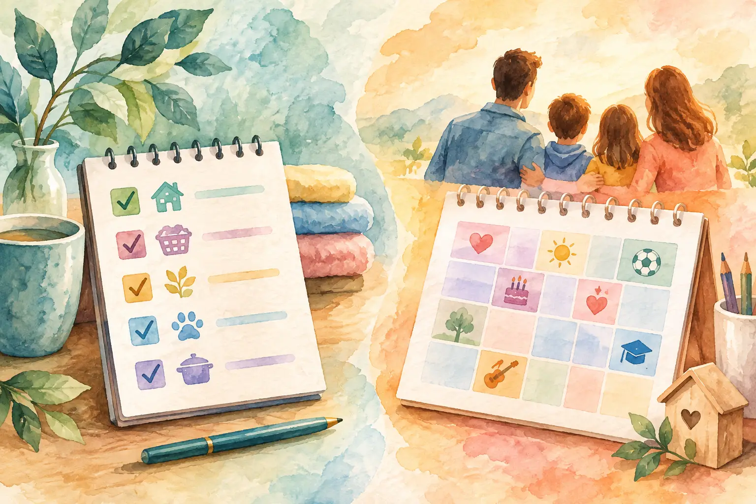 Task tracker per la cura vs calendario familiare