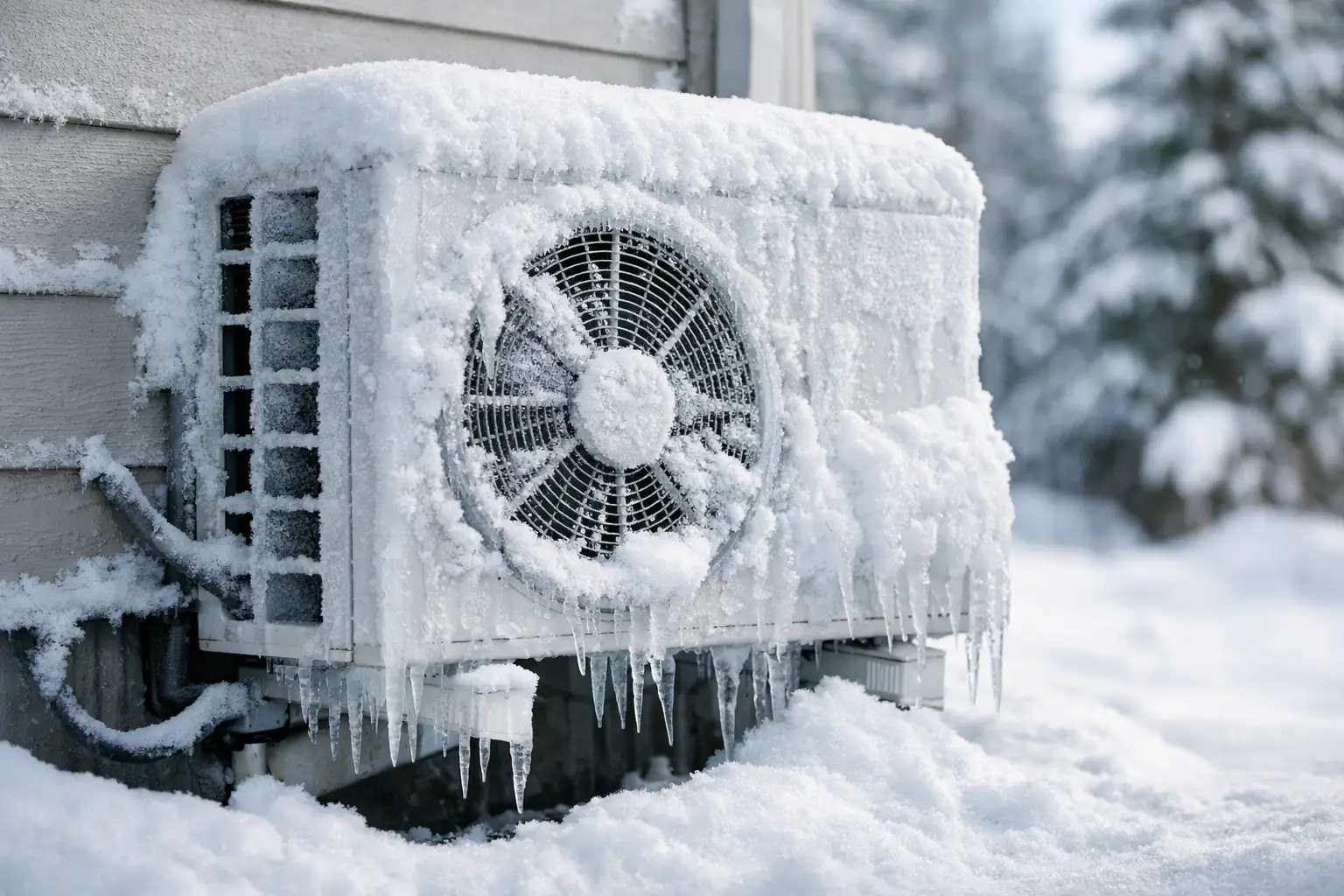 Que faire avec une thermopompe extérieure pleine de glace?