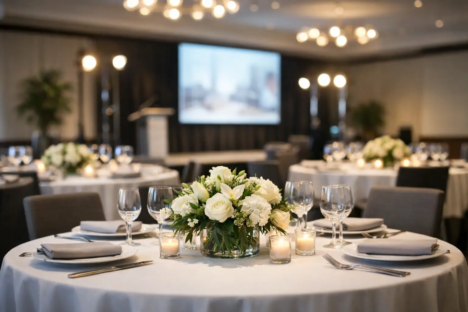 Decoração para evento empresarial que funciona