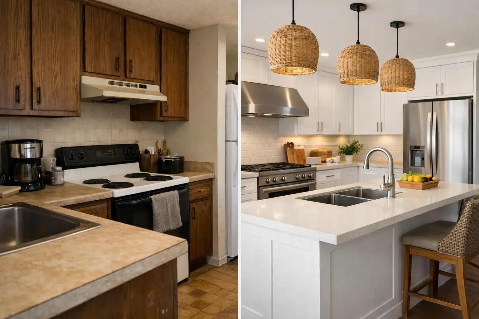 Kitchen Transformation Before and After, Done Right