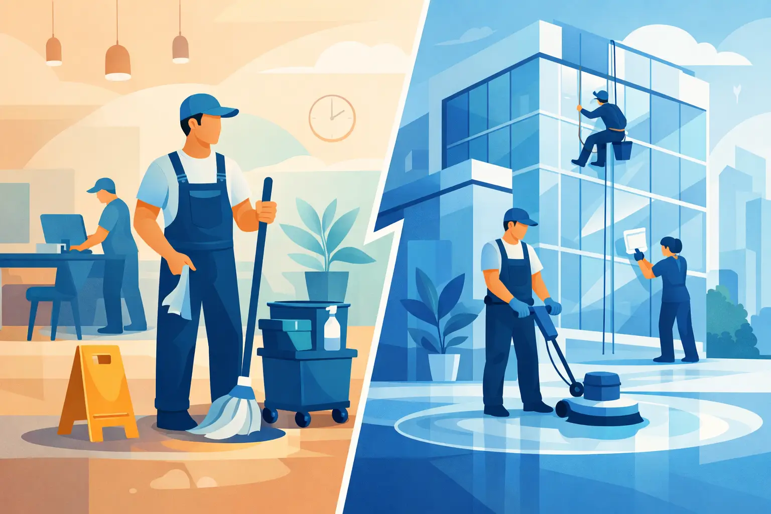 Janitorial Services vs Commercial Cleaning
