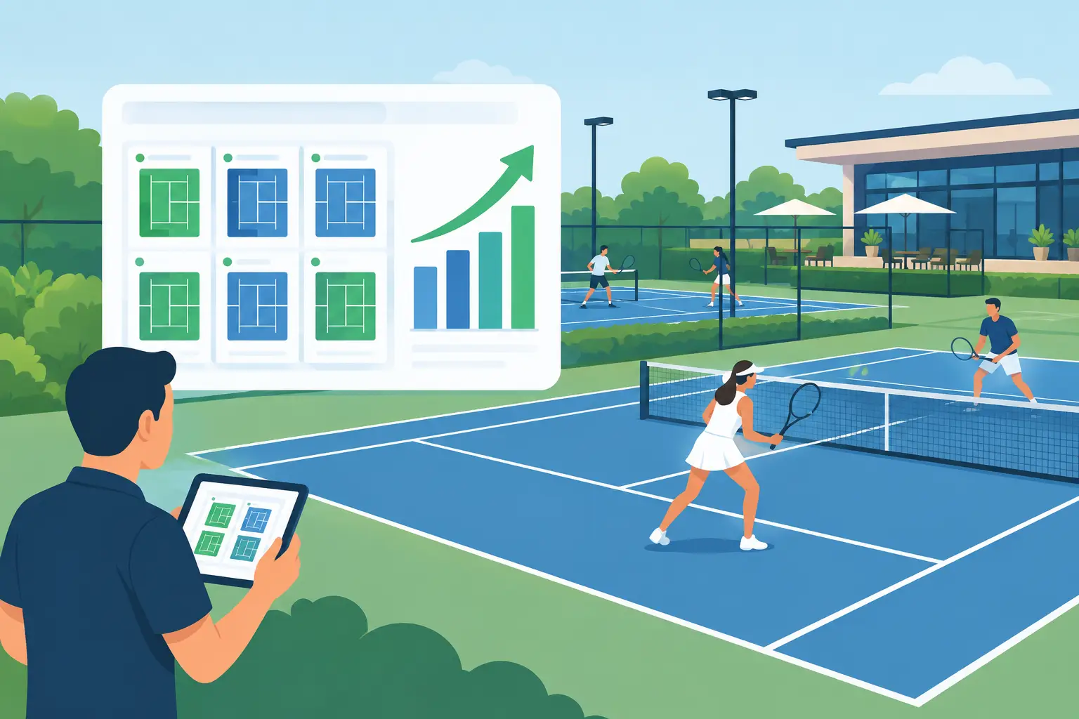 Court Utilization Improvement Example for Clubs