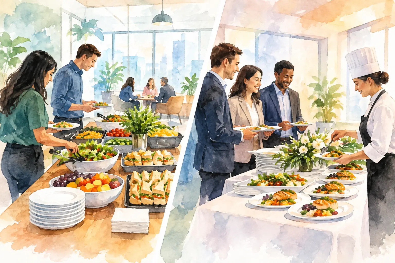 Self-Serve Versus Managed Catering for Offices