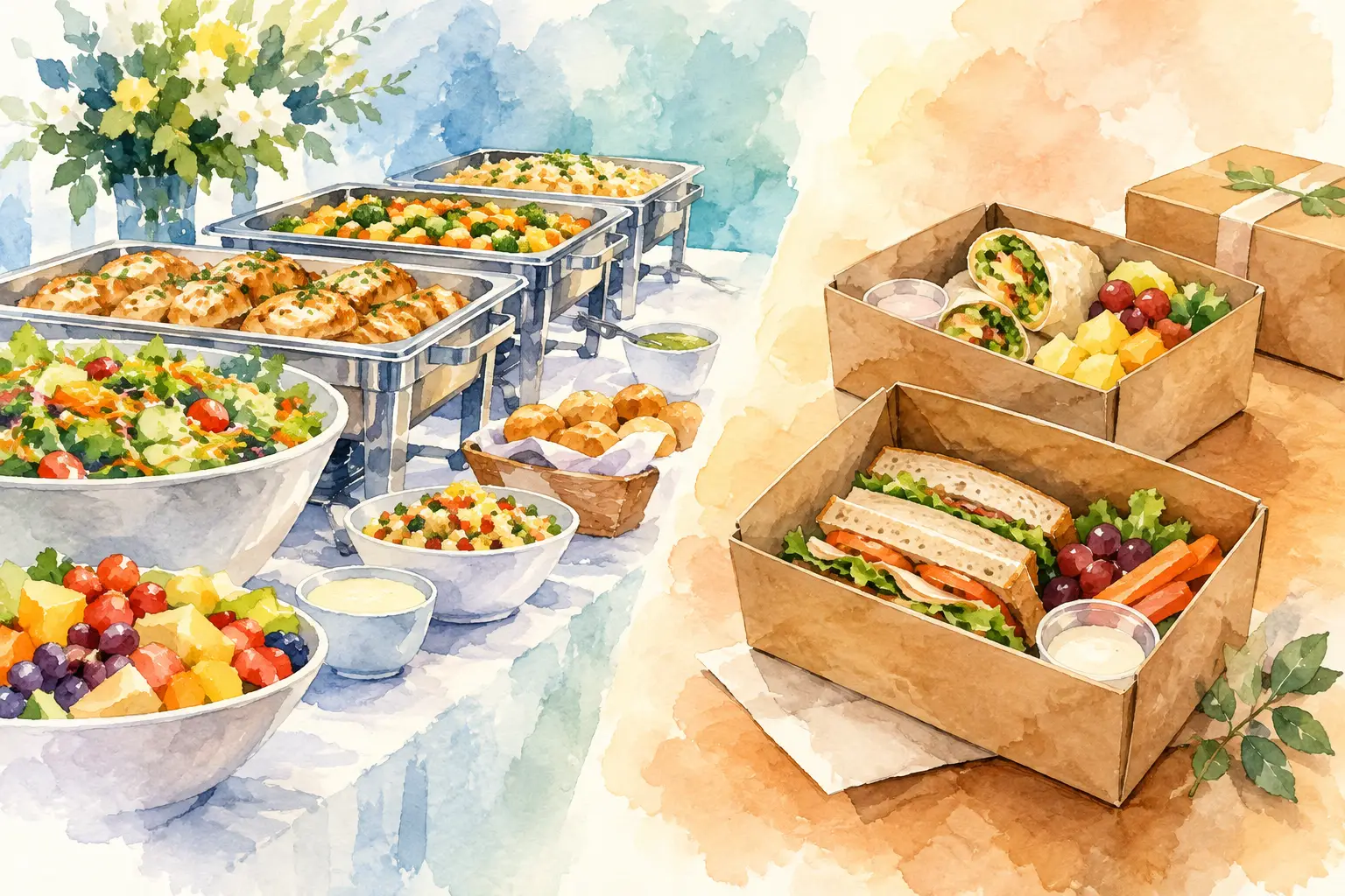 Buffet Versus Boxed Lunch: Which Works Best?
