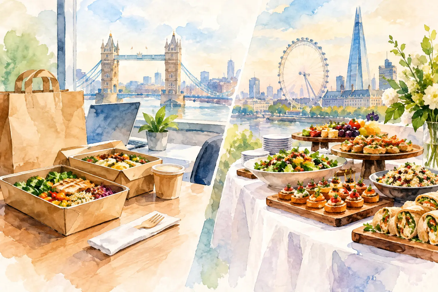 Meal Delivery Versus Catering for London Offices