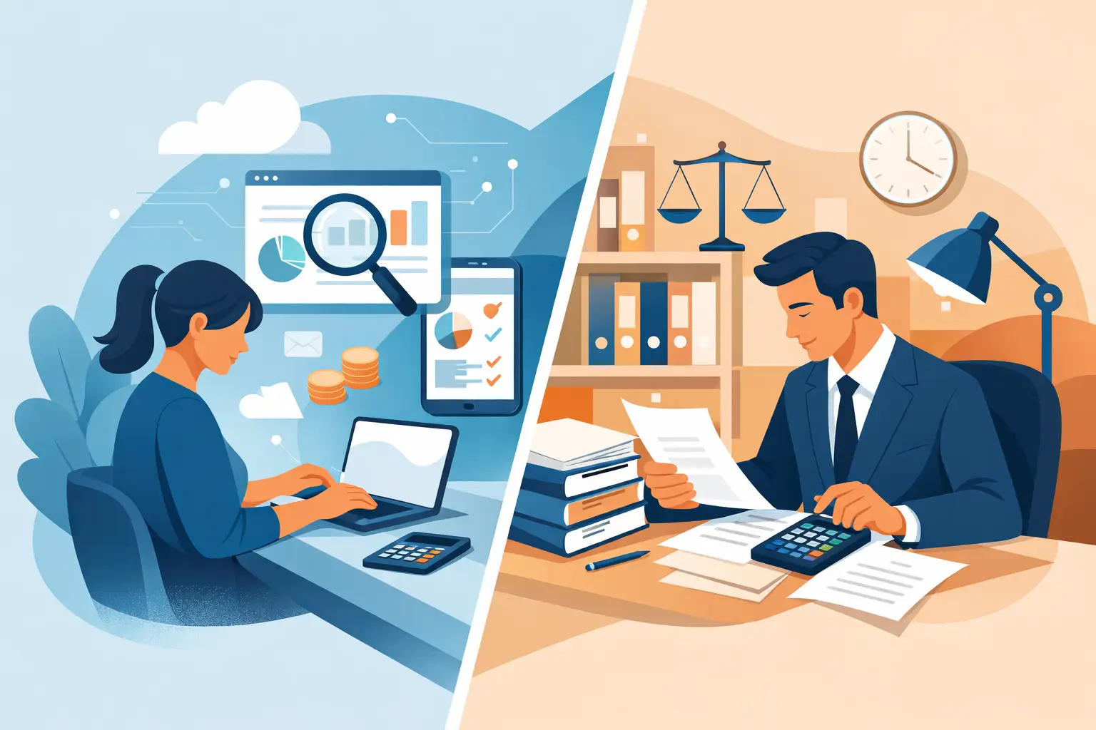 Consulenza fiscale digitale vs commercialista