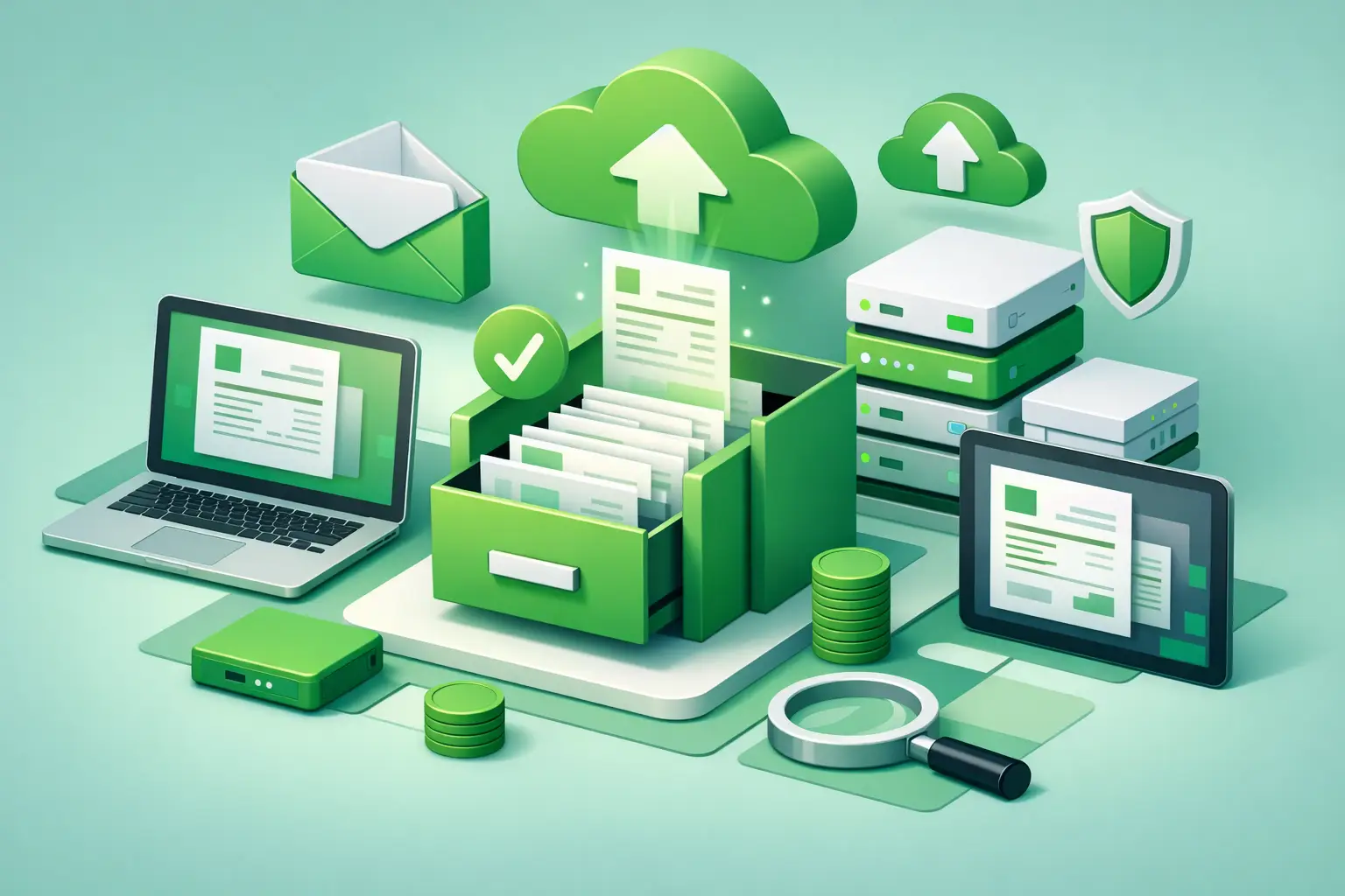 Rechnungen digital archivieren im Unternehmen