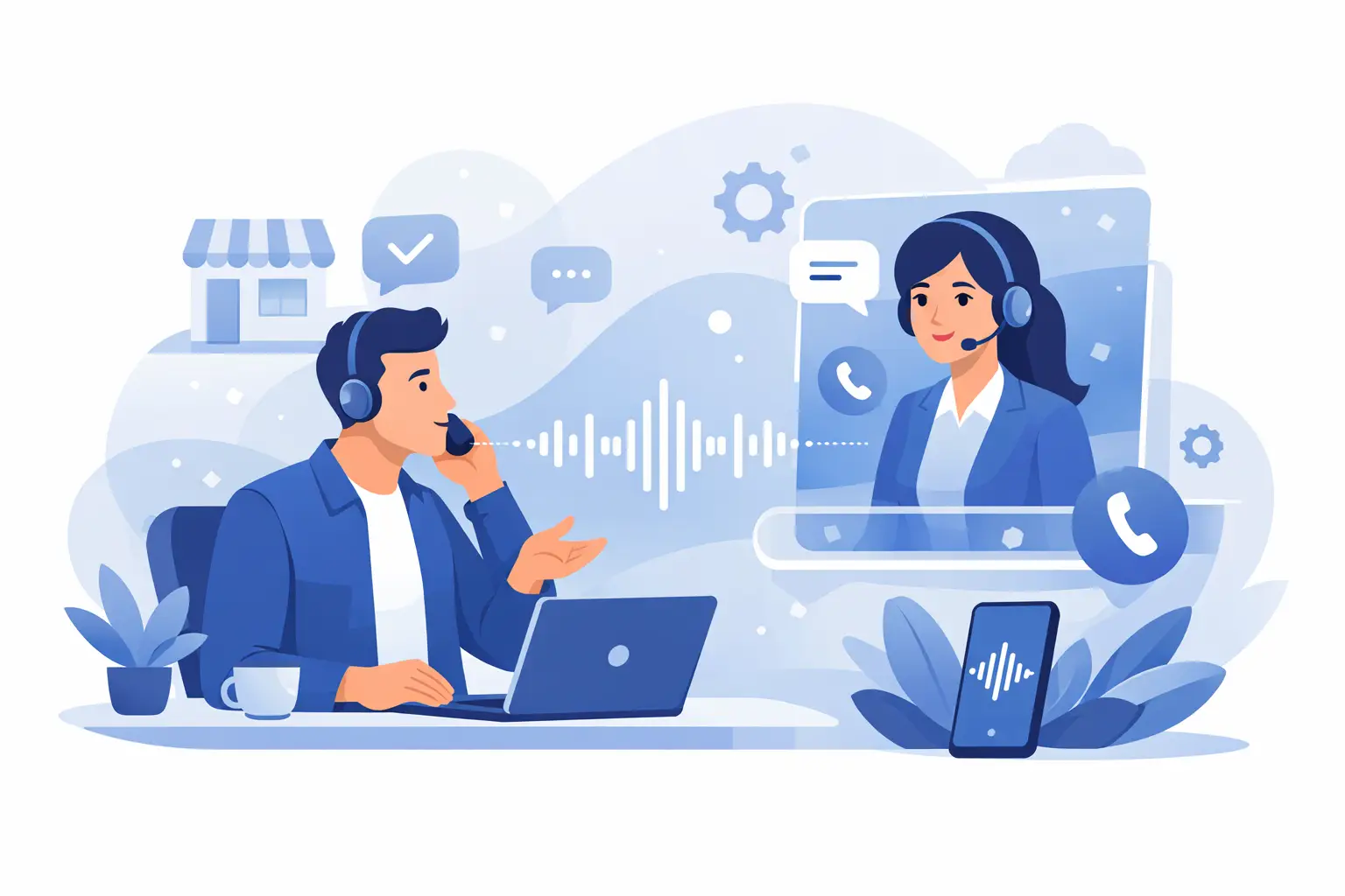 Telefonservice für kleine Unternehmen mit AI Voice Agent