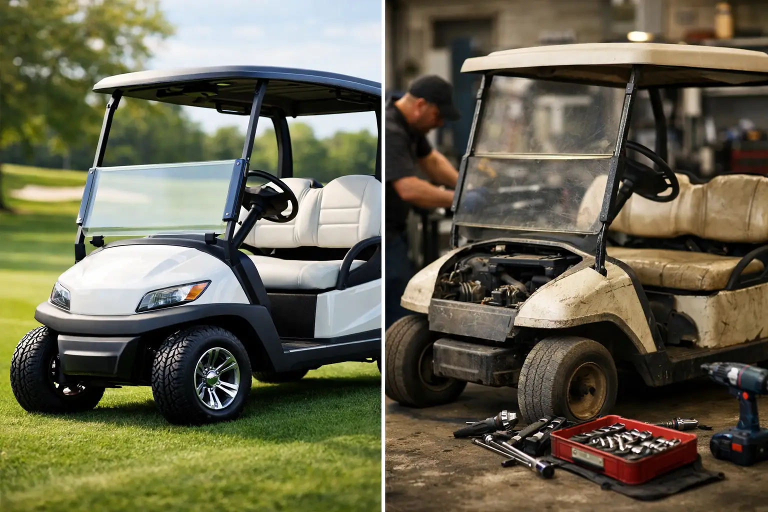 New Golf Carts Versus Refurbished Carts