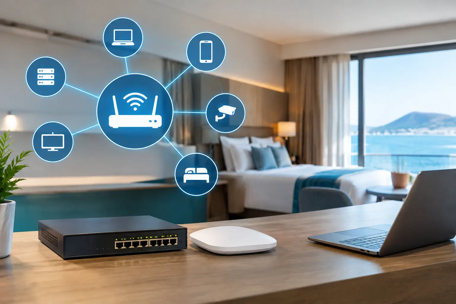 Παράδειγμα δικτύου για ξενοδοχείο με σωστή δομή