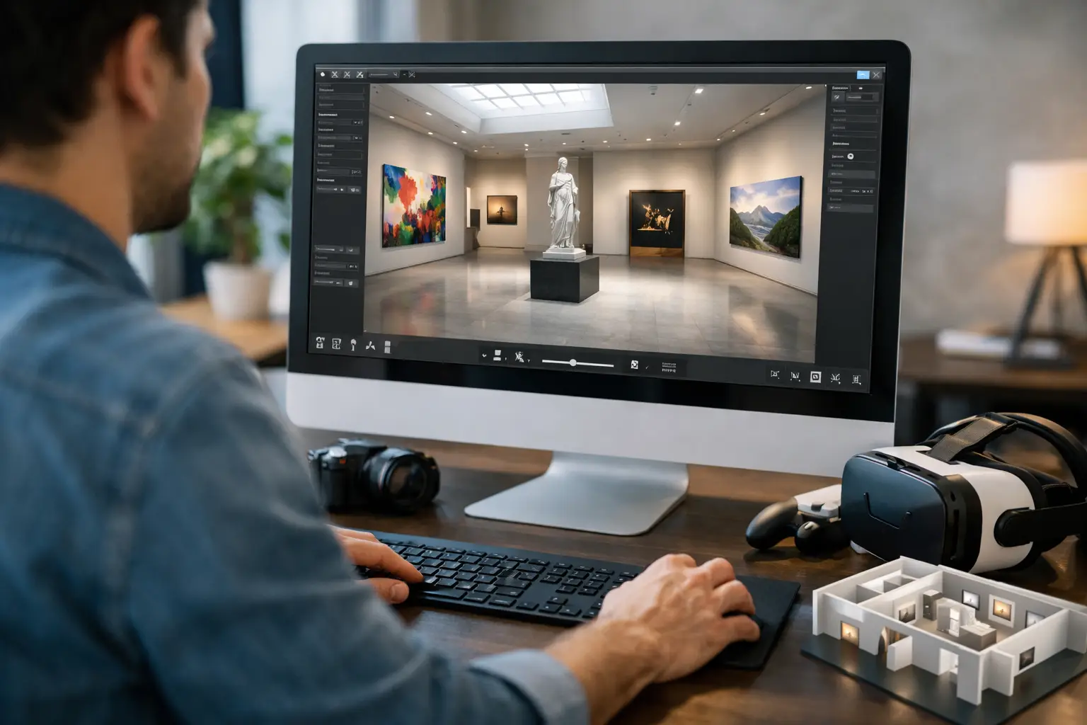 Cómo crear una galería virtual 3D para arte