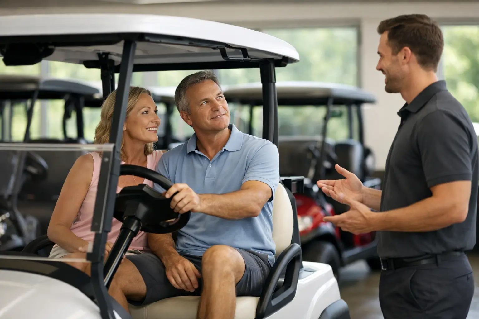 Golf Cart Showroom Test Drive Tips
