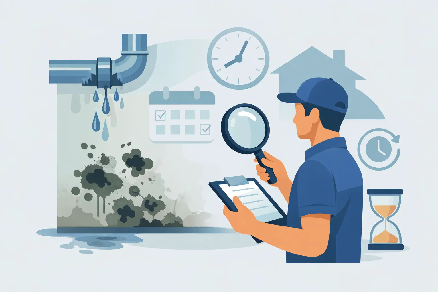 When to Schedule Mold Inspection After a Pipe Leak