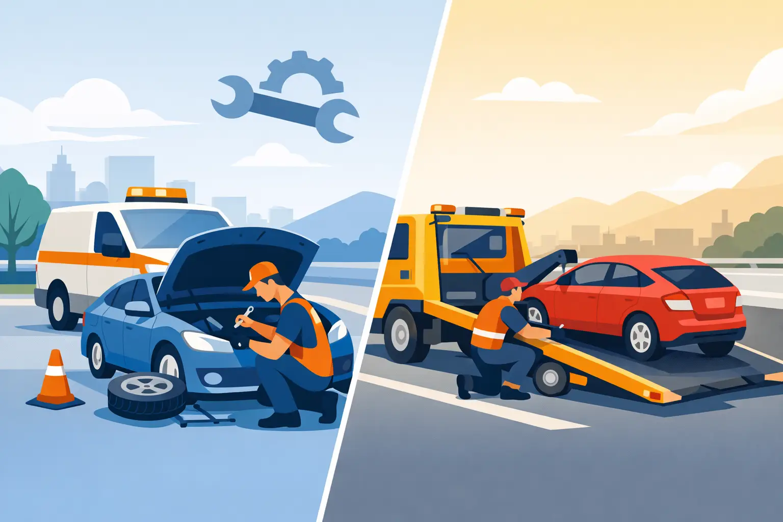 Roadside Recovery Versus Vehicle Towing
