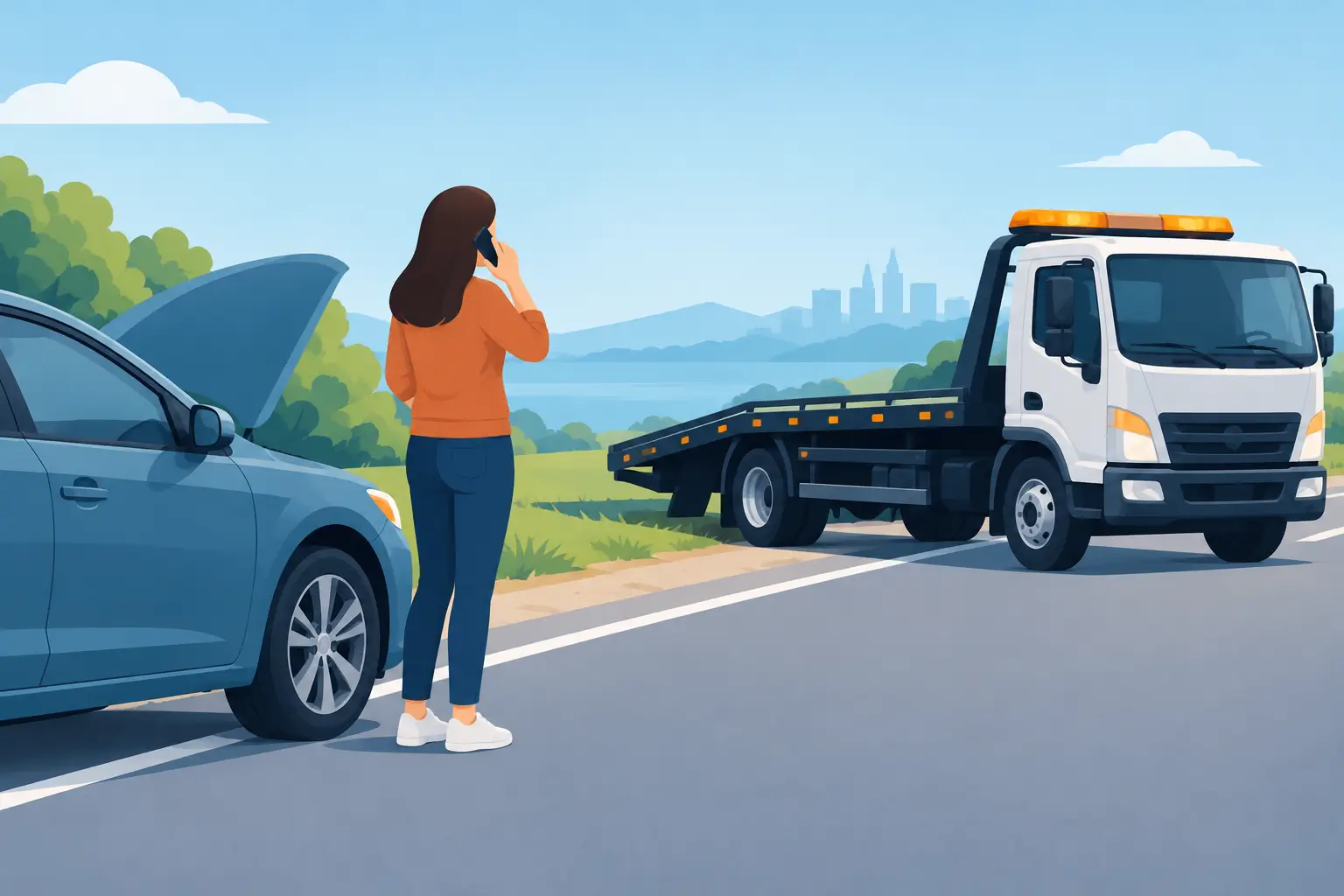 How to Request Emergency Roadside Towing Safely