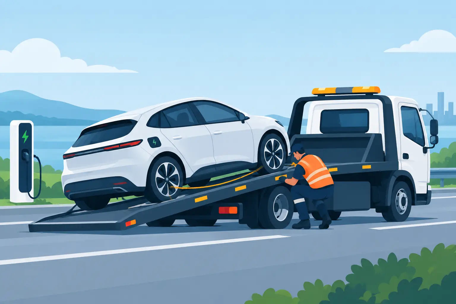 Electric Vehicle Recovery for Breakdowns and Accidents