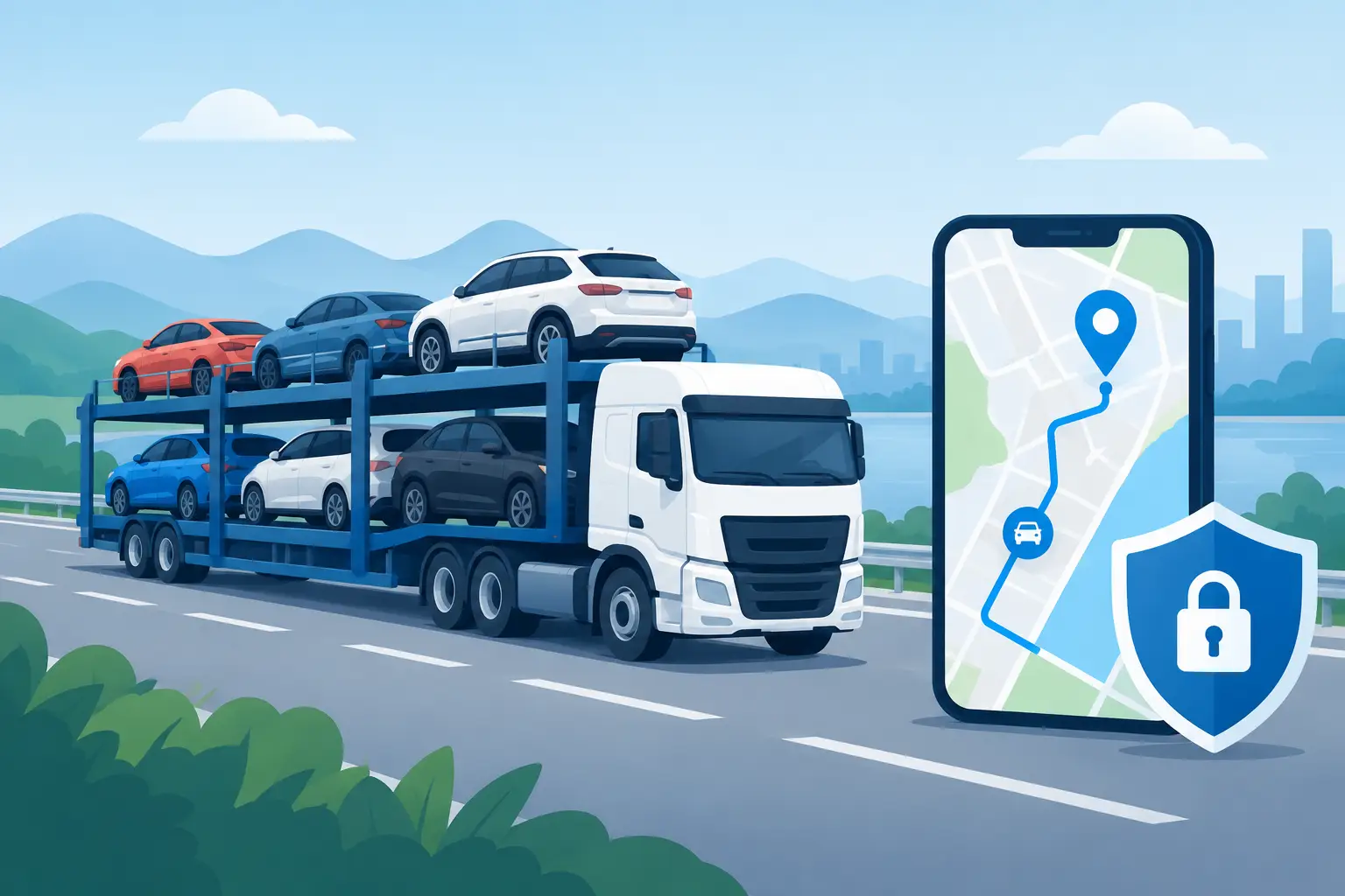 Vehicle Tracking for Secure Car Transport
