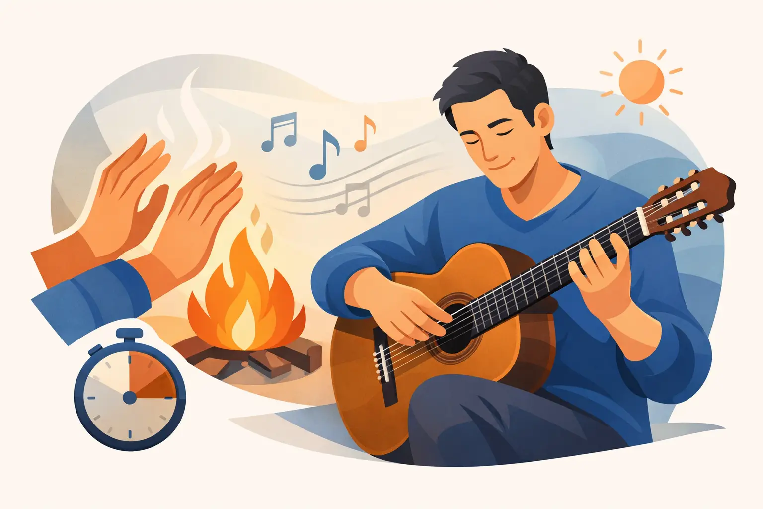 Riscaldamento mani chitarra classica in 8 minuti