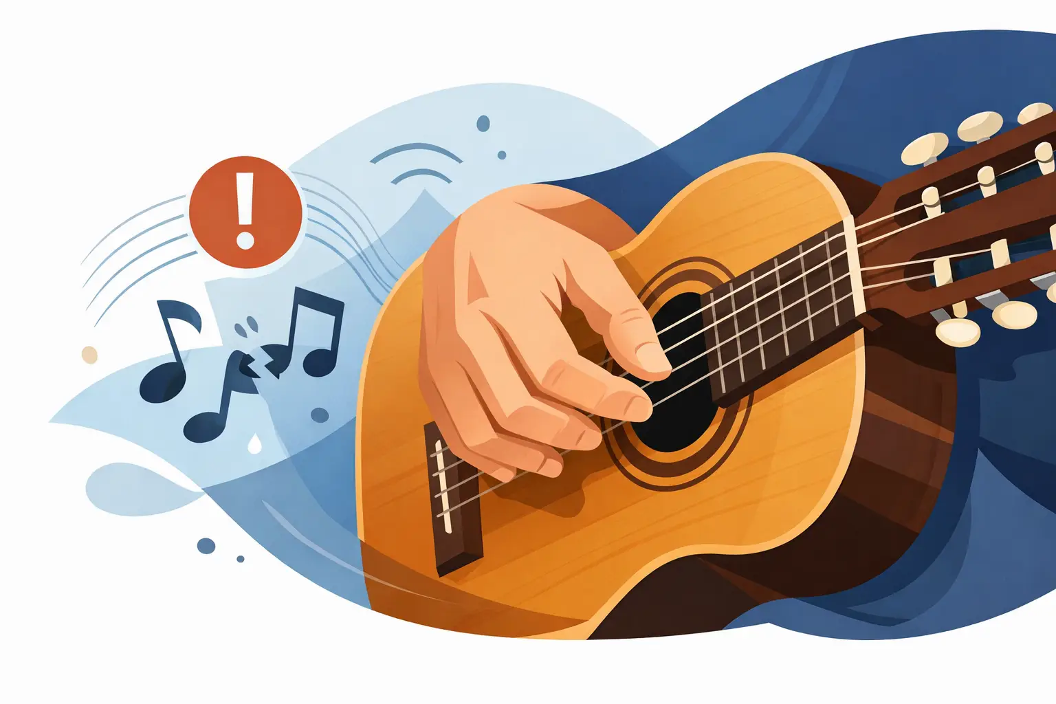 Analisi errori mano destra nella chitarra classica