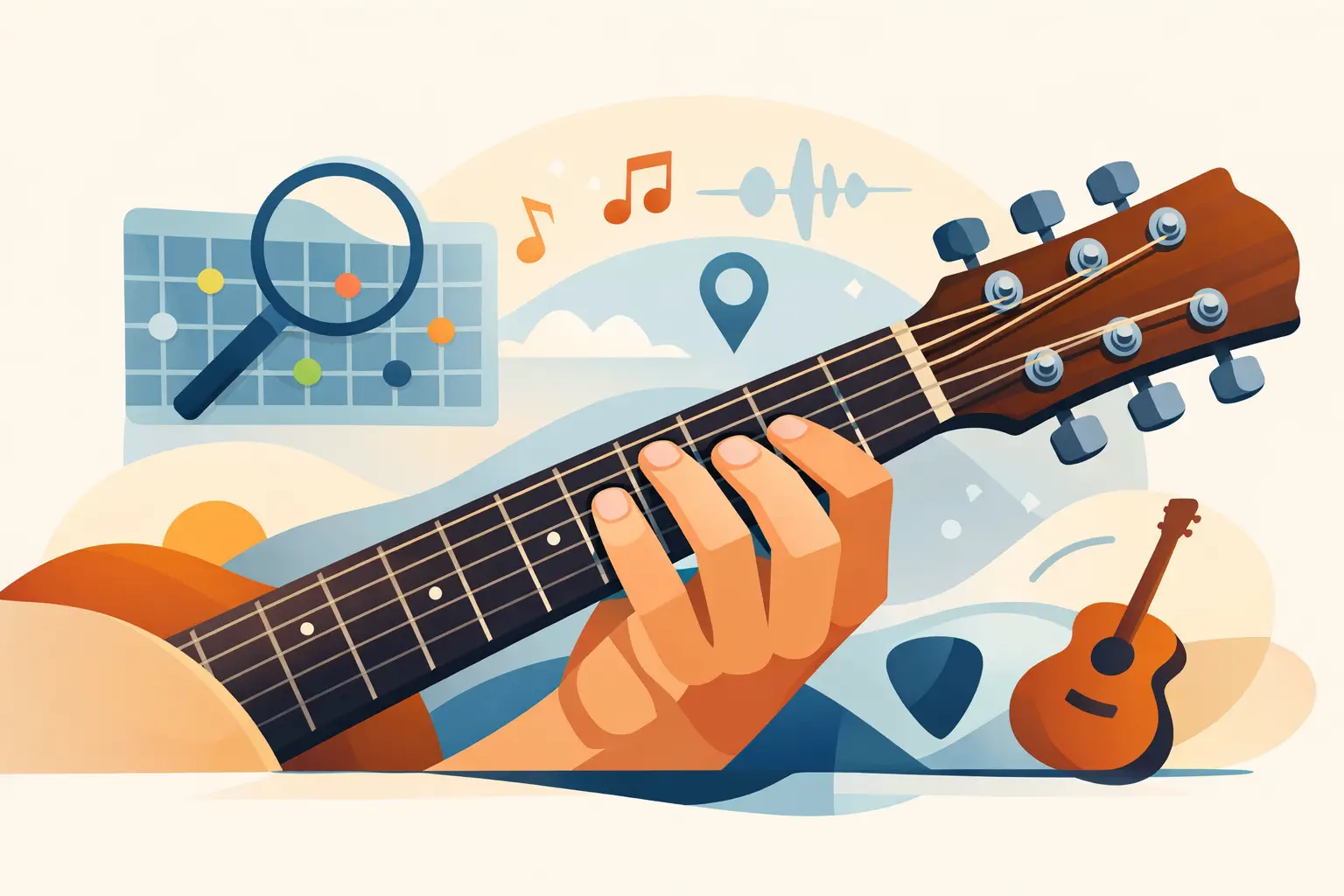 Guida alla posizione sulla tastiera della chitarra