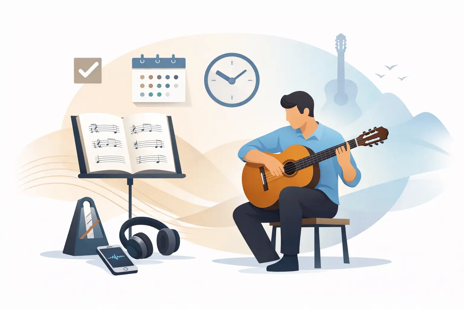 Routine di studio chitarra classica efficace