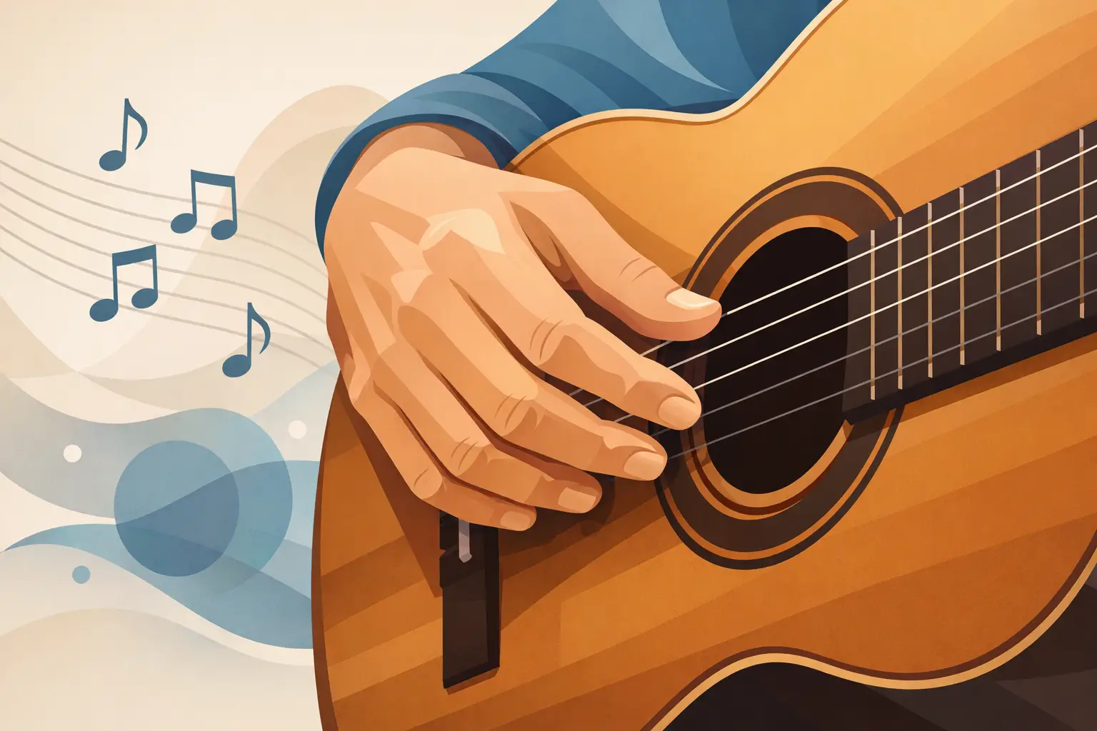 Guida diteggiatura mano destra per chitarra classica