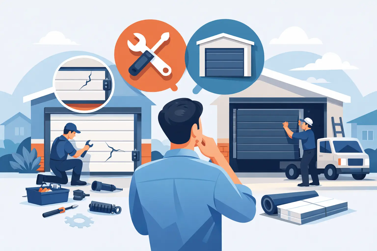 Repair or Replace Garage Door? Know When