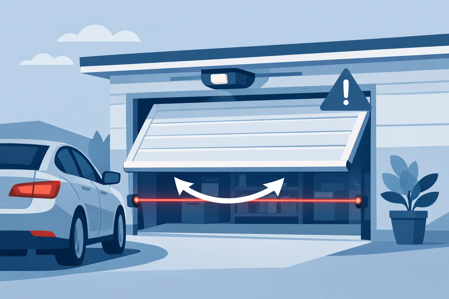 Why Does Garage Door Reverse Before Closing?