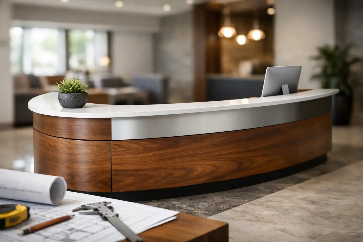 Custom Reception Desk Fabrication That Fits