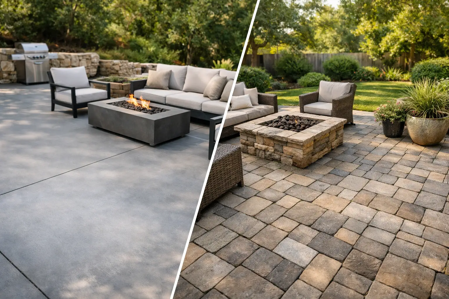 Concrete Patio Versus Pavers in Austin