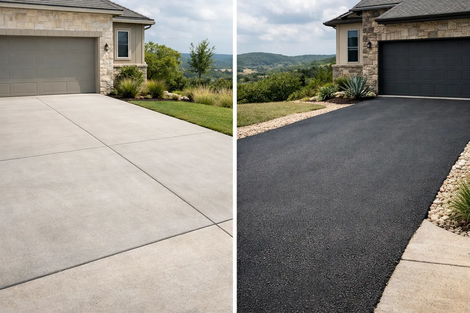 Concrete Driveway vs Asphalt: What Works in Austin?