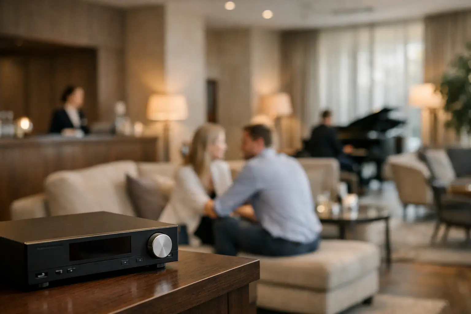 Muzyka do hotelu bez ZAIKS buduje spójną atmosferę w każdej strefie