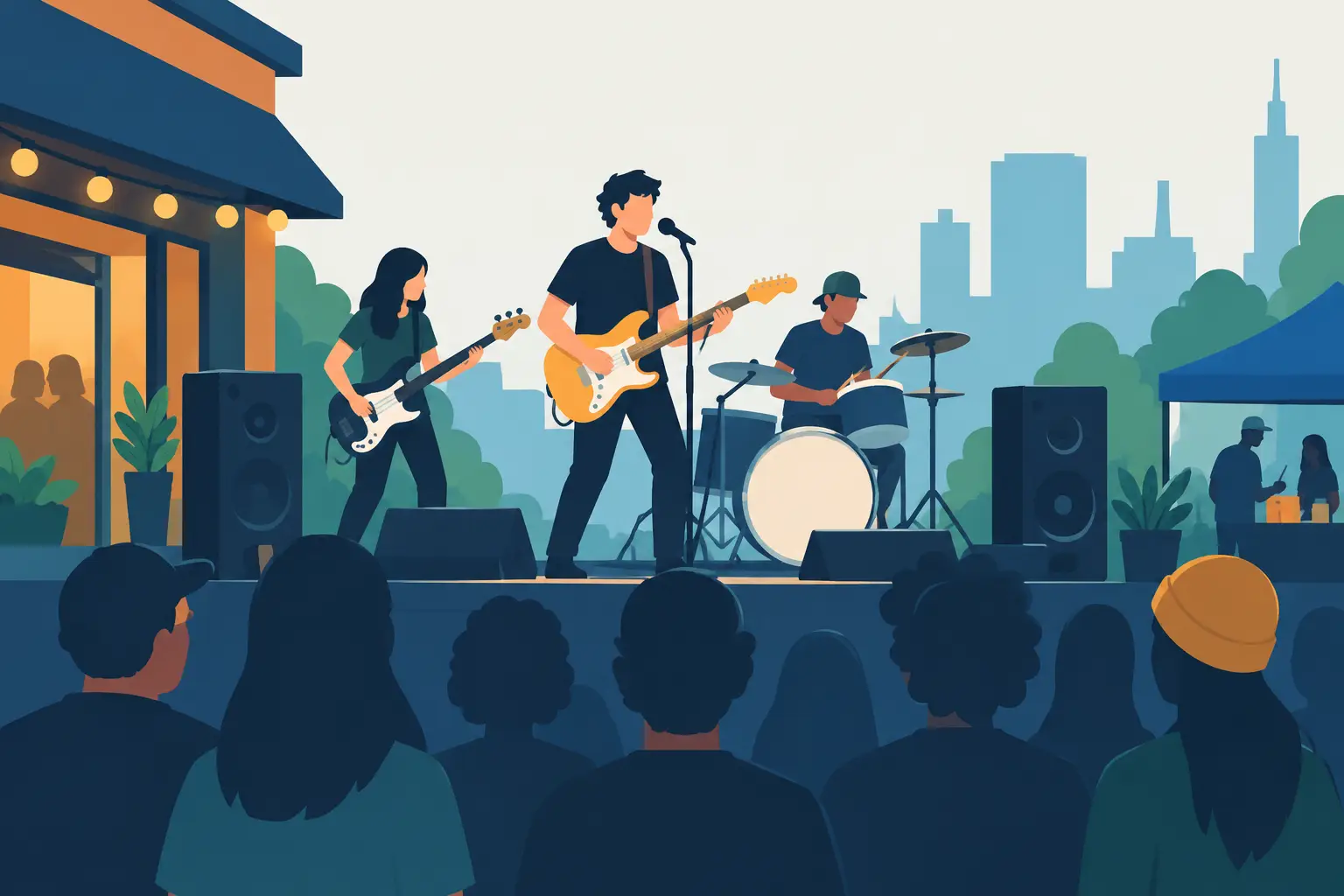 Local Support Slot Sources for Emerging Bands