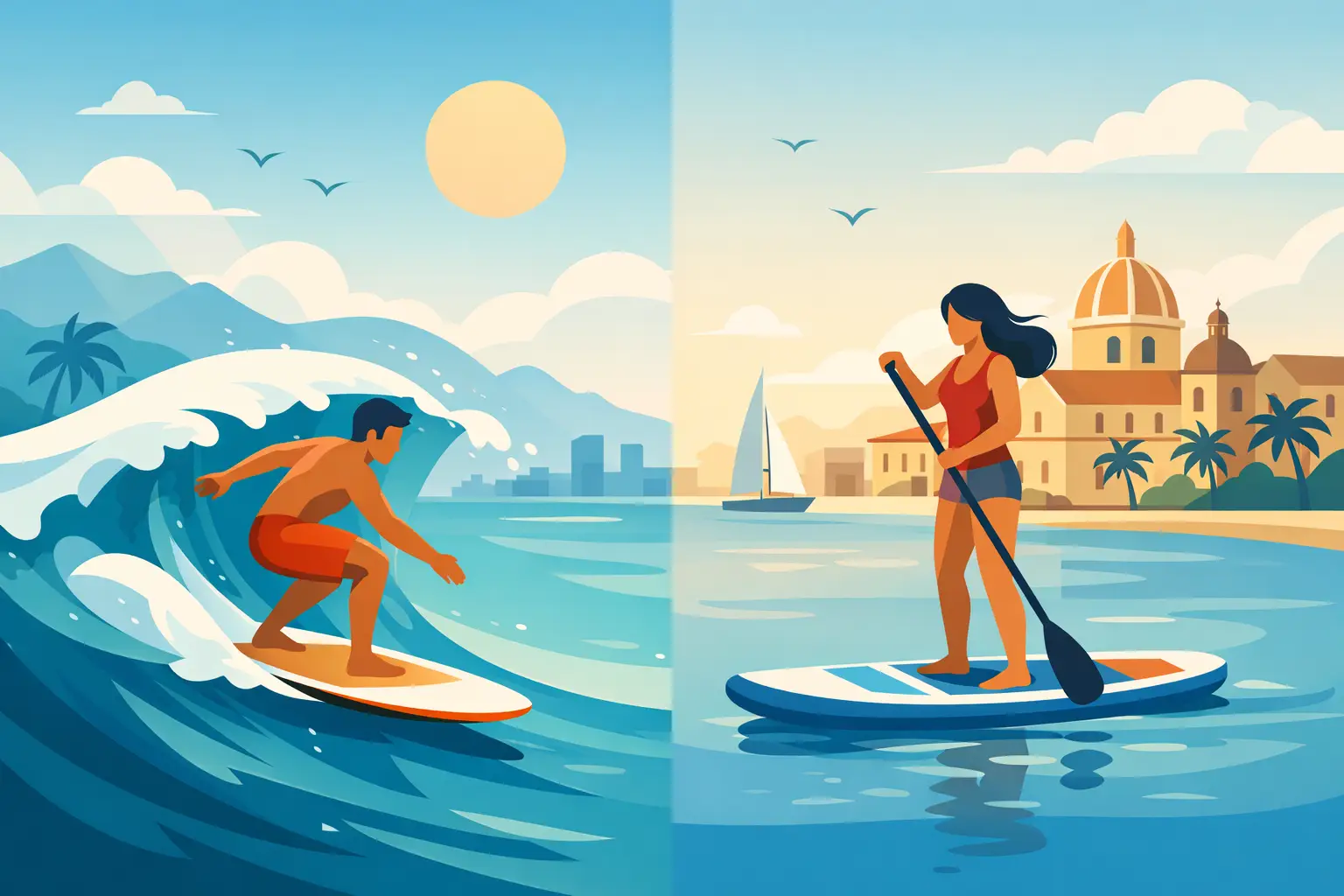 Surf o paddle board: ¿cuál probar en Cartagena?