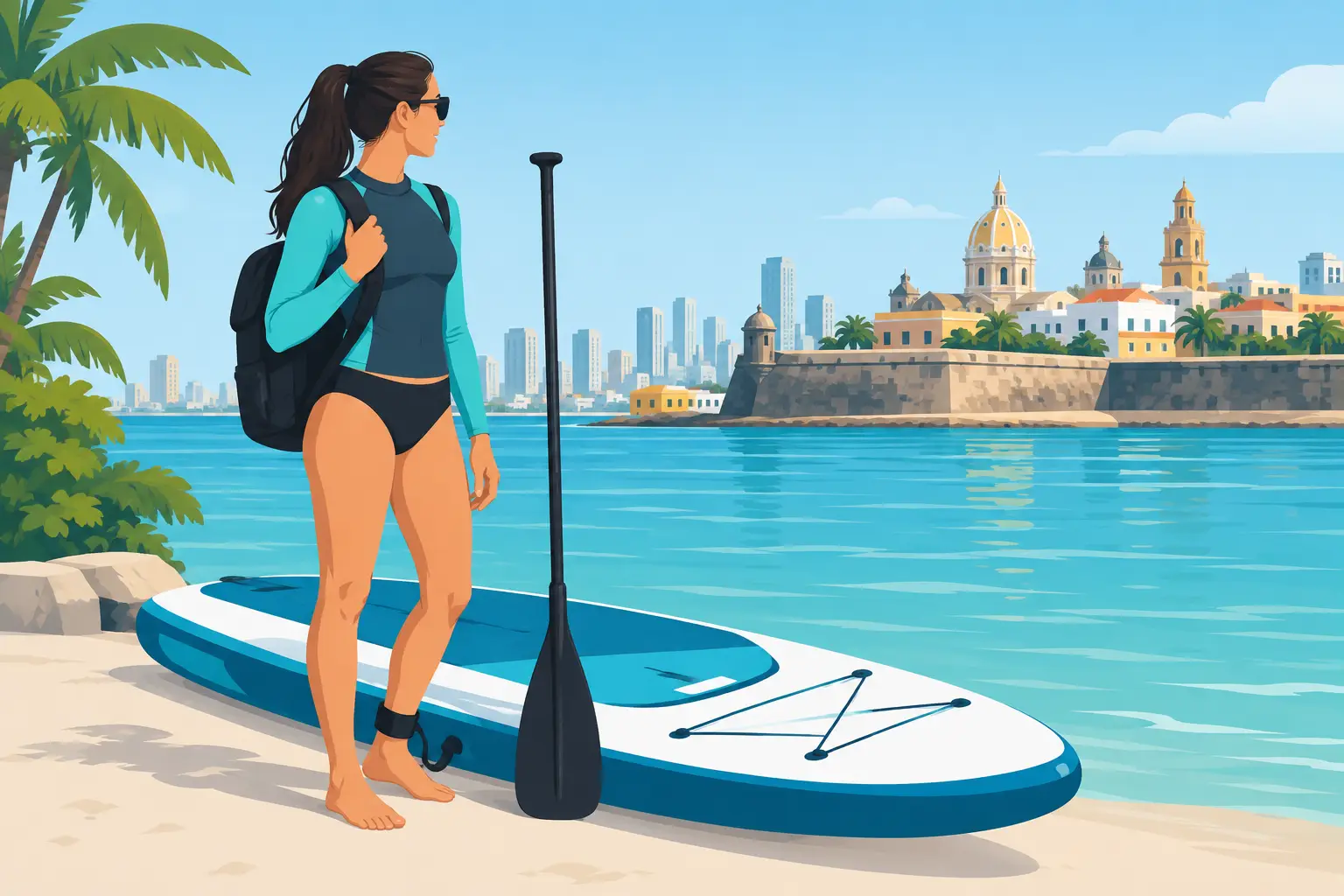 Cómo vestirse para paddle board en Cartagena