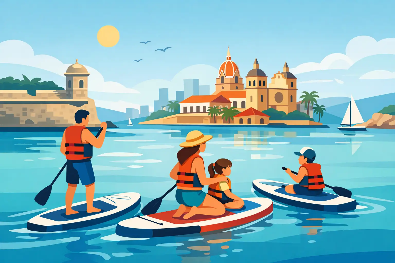 Guía de paddle board familiar en Cartagena