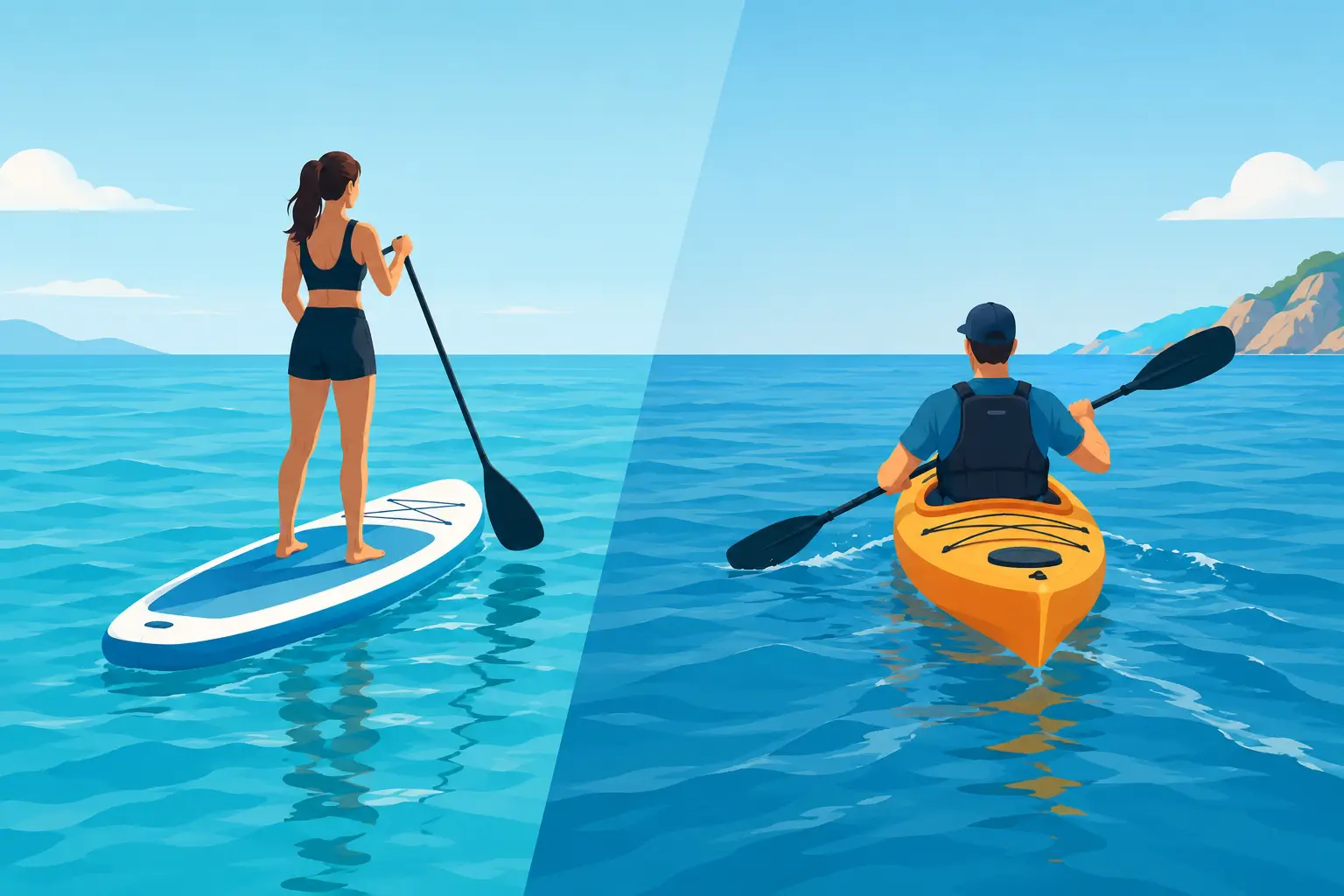 Paddle board vs kayak en el mar: ¿cuál elegir?