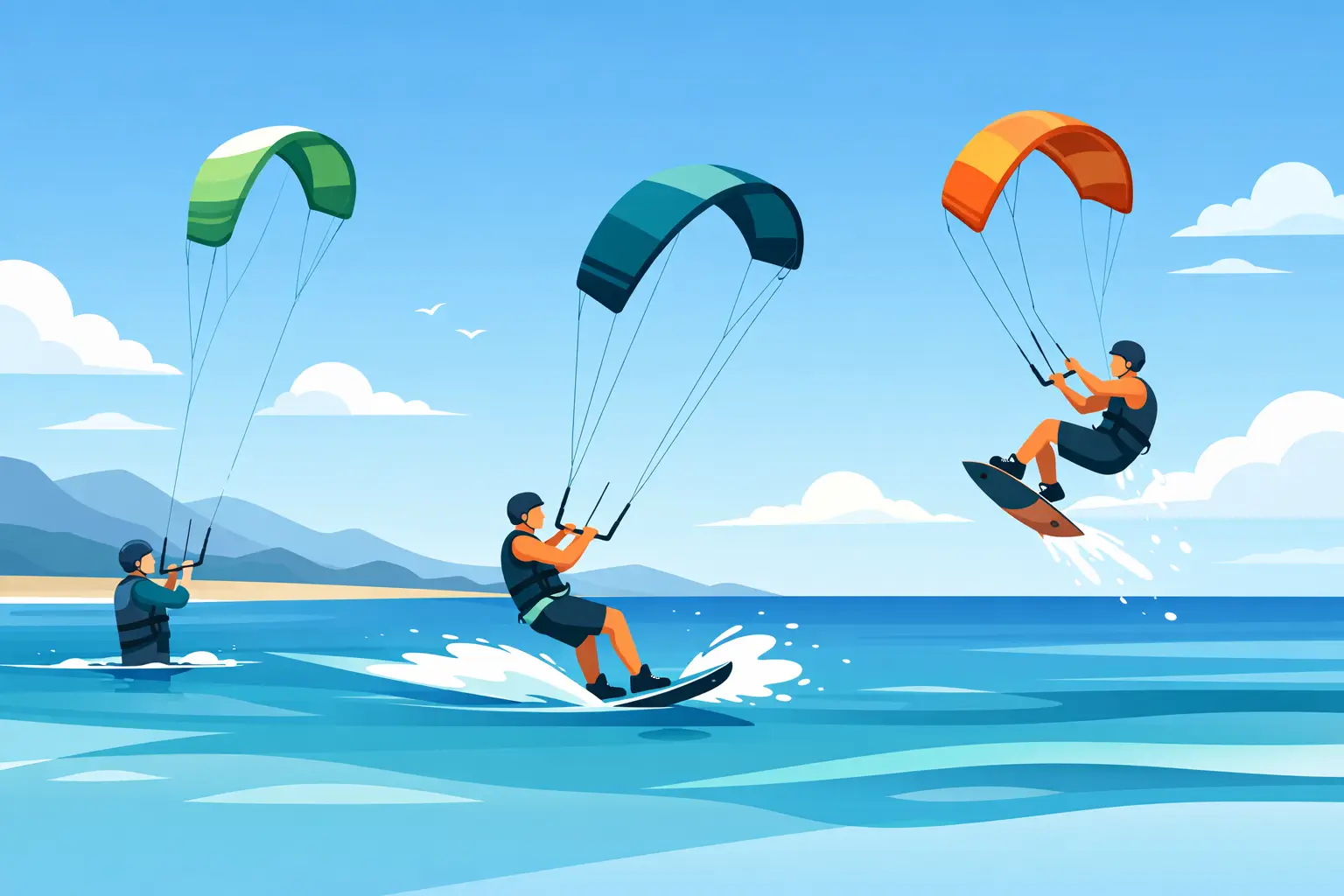 Progreso real en clases de kitesurf: qué esperar