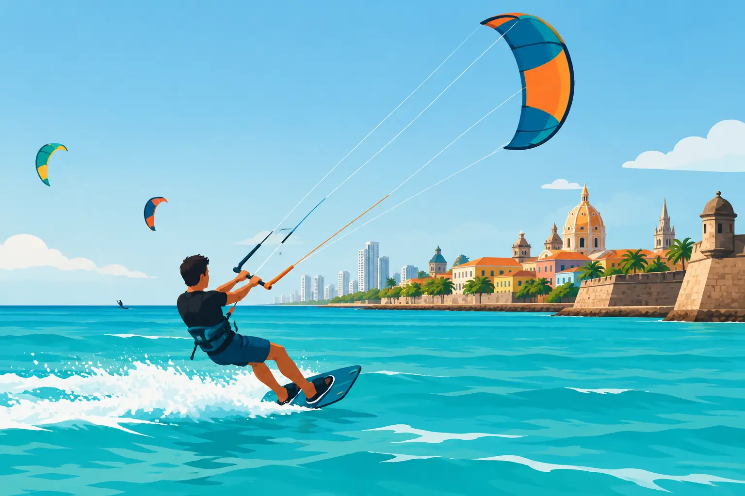 Cuándo practicar kitesurf en Cartagena de Indias