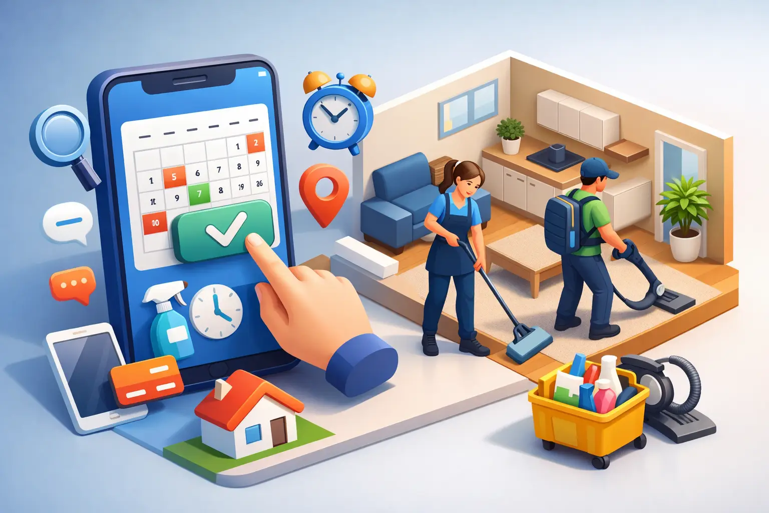 Online Booking Meaning for Home Cleaning