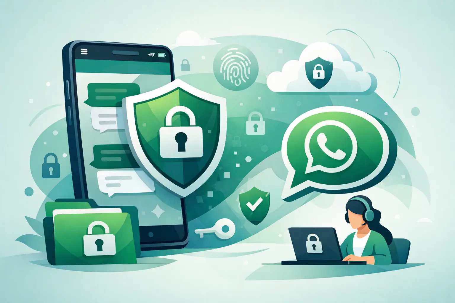 Proteção de dados conversacionais no WhatsApp