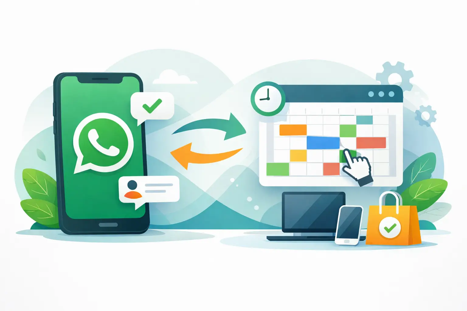 Integração WhatsApp com agenda online para vender